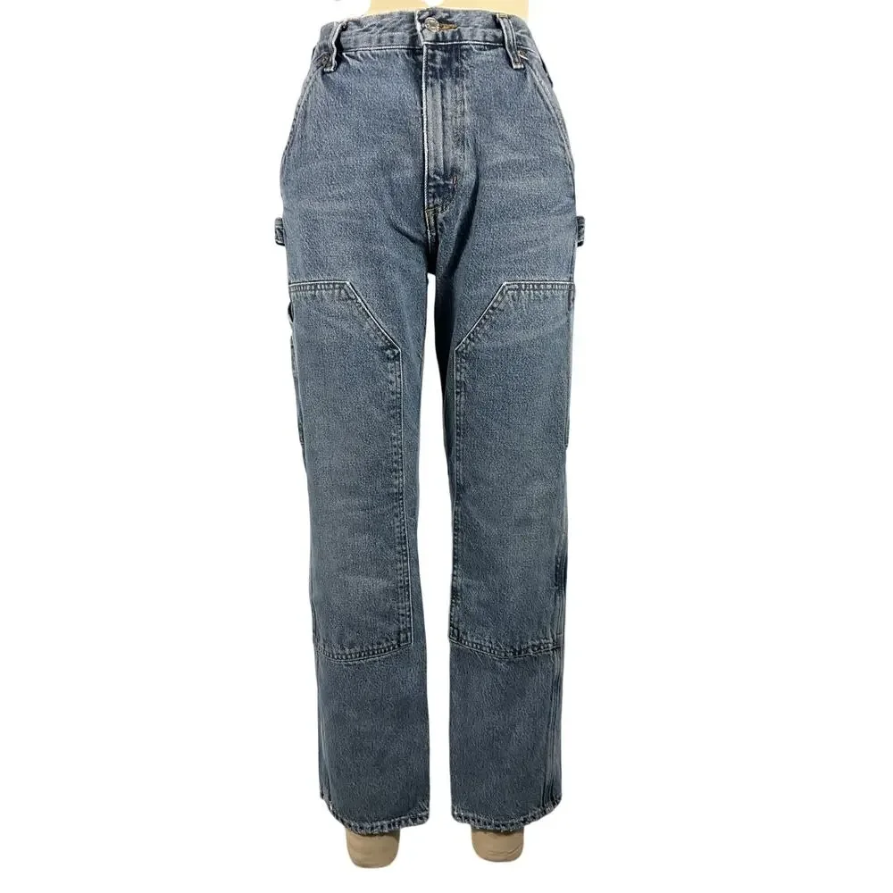 Agolde Organic Mid Denim Rami Carpenter Denim Jeans Size 26 - Picture 2 of 6